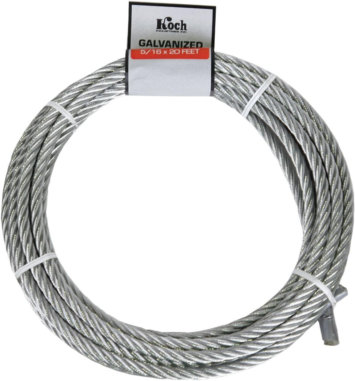 Koch A42252 7 x 19 Precut Galvanized Wire Rope Cable 5/16Inch by 20