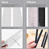 BLESWIN Professional Nail Files 25pcs 180/240 Grit Double Sided Emery Board view 4