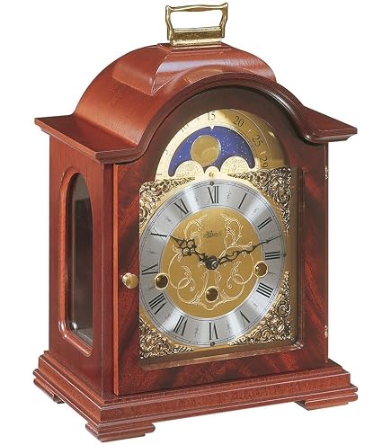 Amazon.com: Hermle Uhrenmanufaktur Table Clock, Wood, Walnut Brown