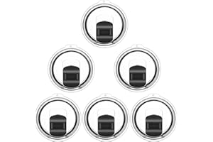 SOONSURE 20 oz Tumbler Lid, Replacement Lids Compatible for YETI 20 oz Tumbler, 10/24 oz Mug and 10 oz Lowball, 6 Pack Travel Spill Proof Cup Lids Covers with Magnetic Slider Switch, BPA Free