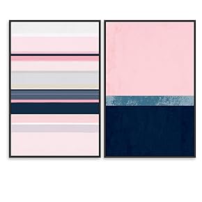 SIGNWIN 2 Piece Framed Canvas Wall Art Minimalism...