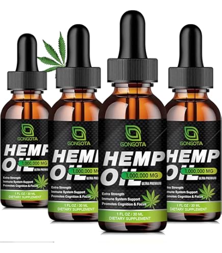 Amazon.com: Hemp Oil -4 Packs Maximum Strength - Pure & CO2