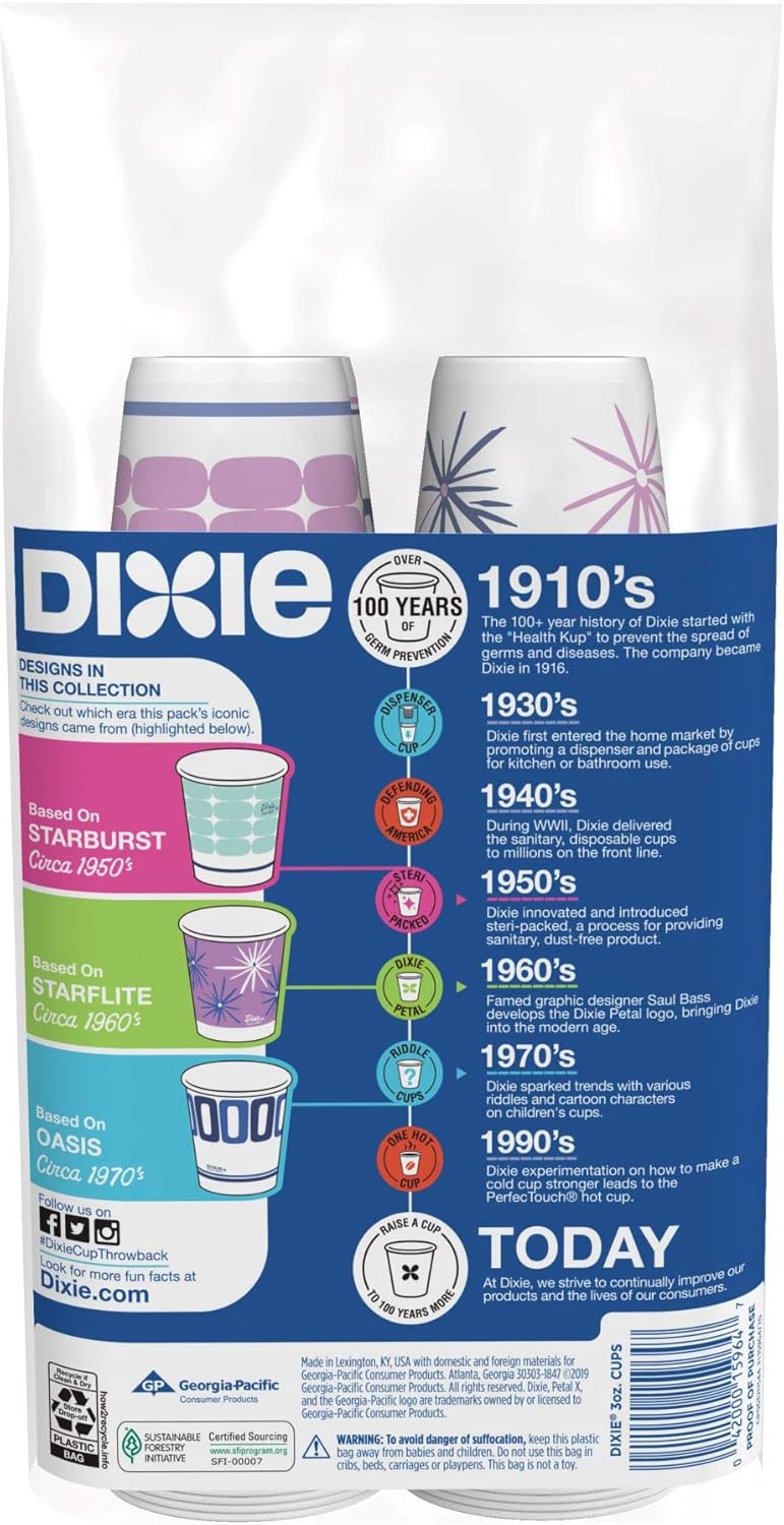 Dixie Paper Bath Cups, 3oz Cups, Pack of 400 Cups, Colors/Styles Vary: Health & Personal Care