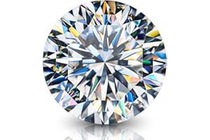 SKYFUN Moissanite D Color Simulated Diamond Loose Stone Round Brilliant Cut Excellent Cutting VVS Clarity for Jewelry Making,Gifts for Women