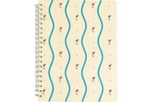 Pearhead Floral Hardcover Spiral Notebook – 8x10 Chic College-Ruled Journal, 200 Lined Pages for Note Taking & Journaling
