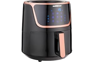 GoWISE USA GW22955 7-Quart Electric Air Fryer with Dehydrator & 3 Stackable Racks, Digital Touchscreen with 8 Functions + Rec