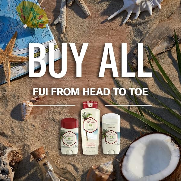 OLD SPICE FRESHER FIJI SCENT BODY WASH FOR MEN, 30 FLUID OUNCE