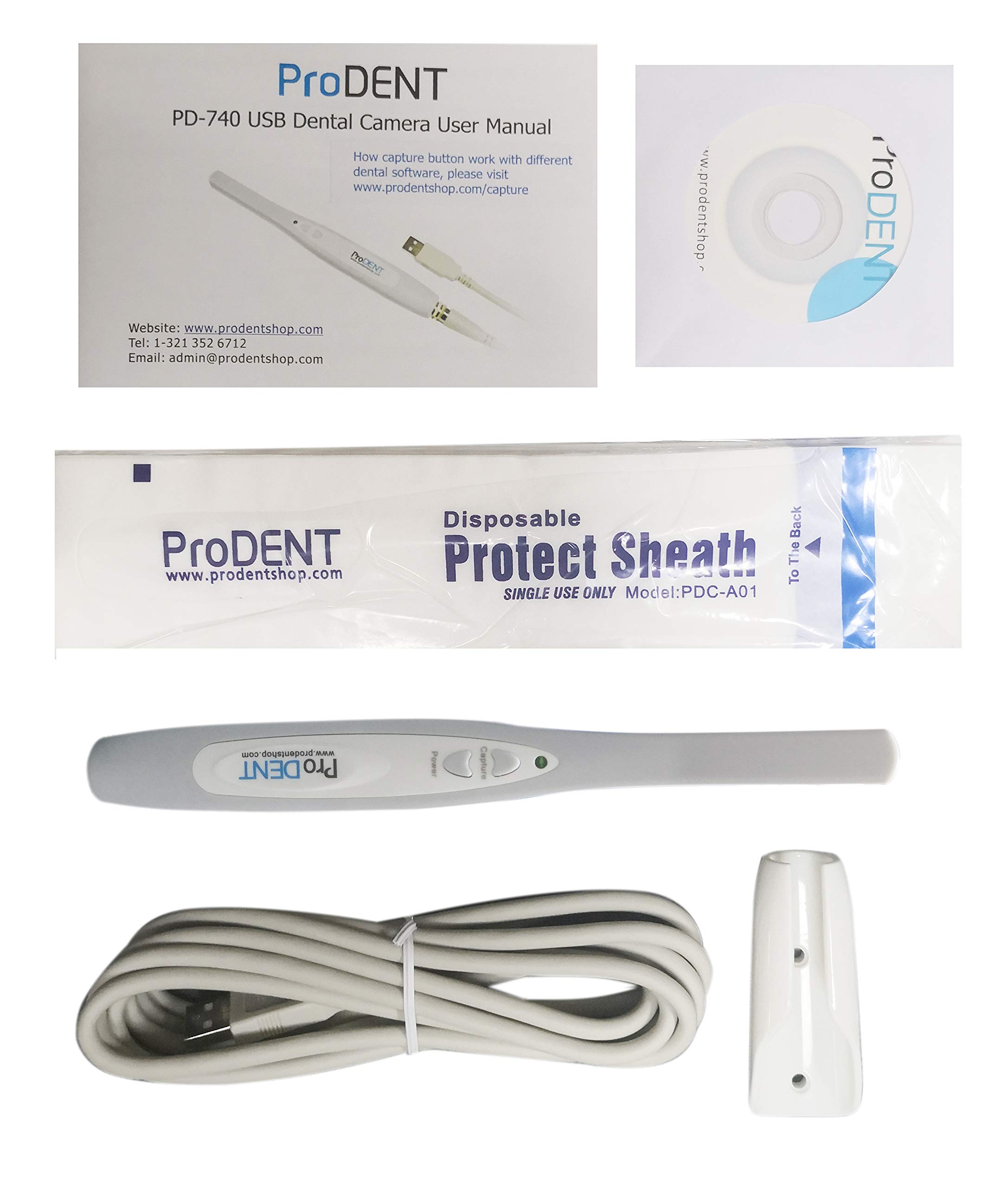 ProDENT Intraoral Camera PD740 Blue,USB Connection, Capture Button Work