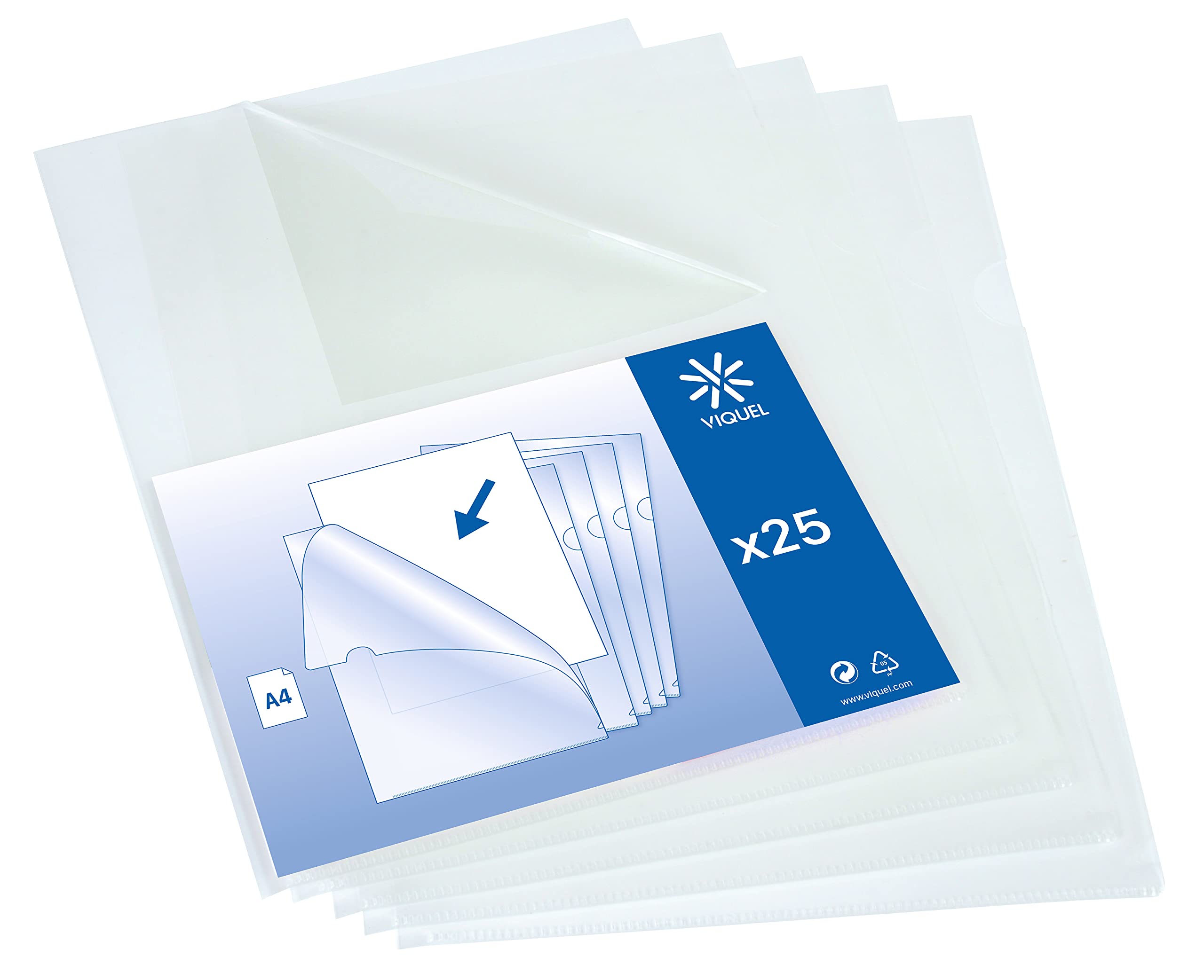 Viquel Polypropylene Pockets in Paper A4 Pack of 25
