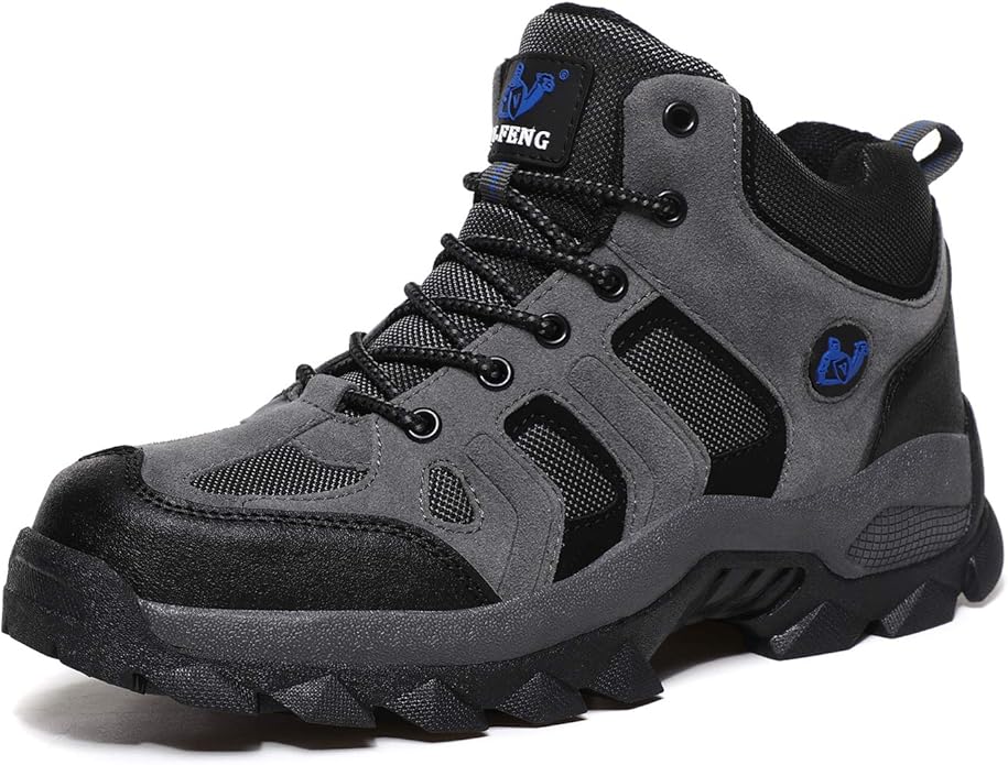 Breathable Hiking Boots Lace Up Ankle Boots Durable Suede Leather