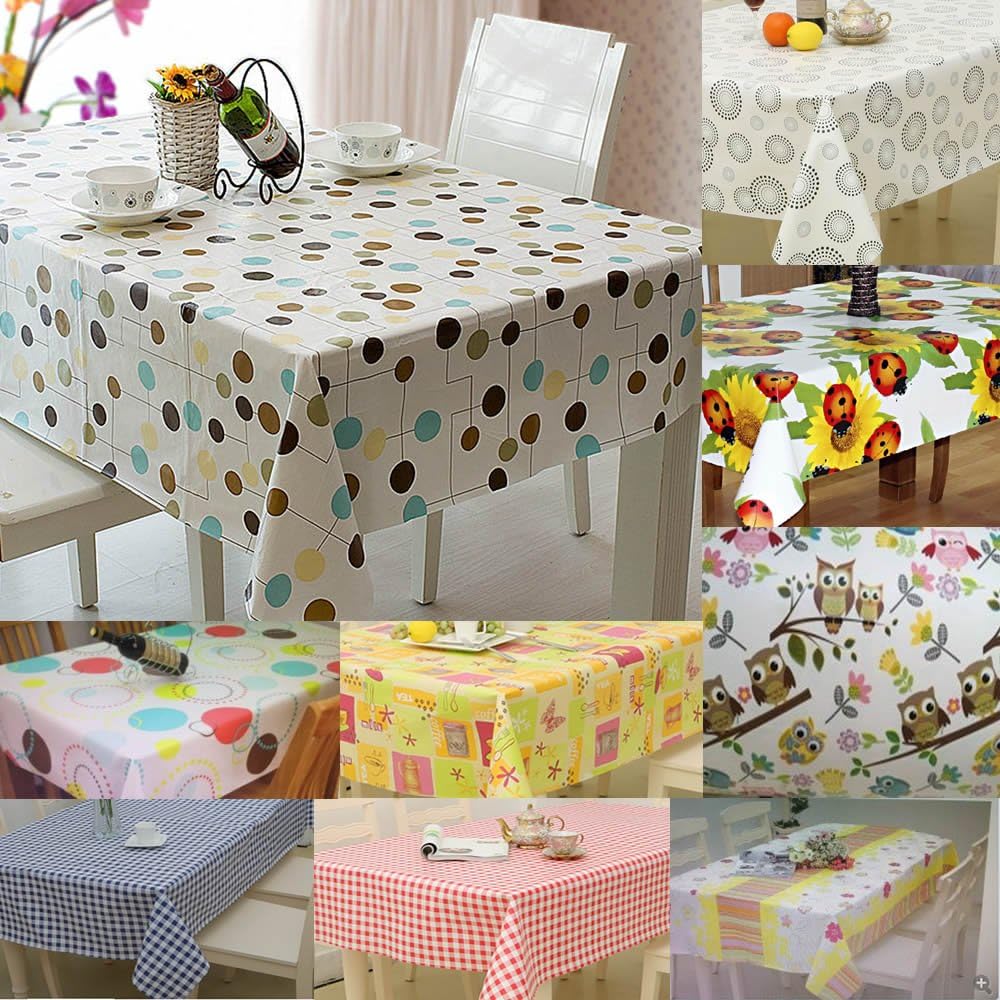 Jazooli Large Tablecloth, Wipe Clean PVC Vinyl, Waterproof & Heat Resistant, Dining Kitchen Table Cover Protector Sheet Washable Wipeable, 140cm x 240cm, Flowers