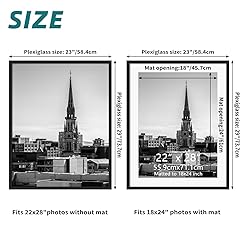 Hoikwo 22x28 Black Picture Frame, Display Pictures