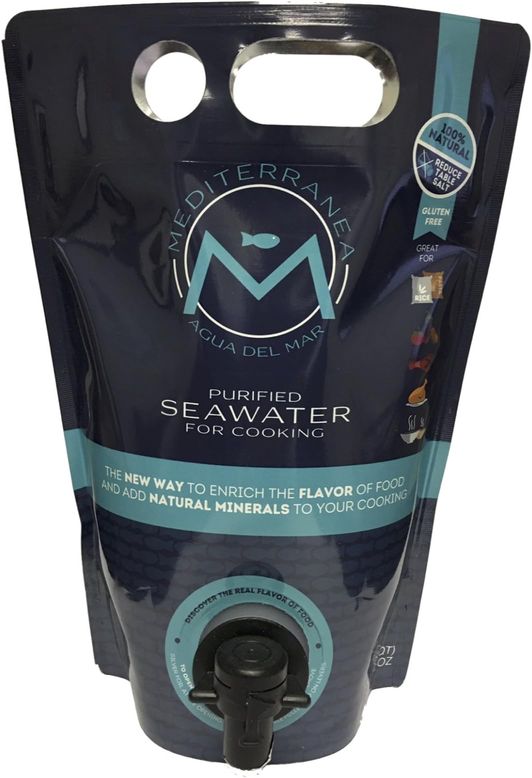 Seawater for Cooking, 1.5L (50.72oz) Stand-Up Pouch, Case of 6