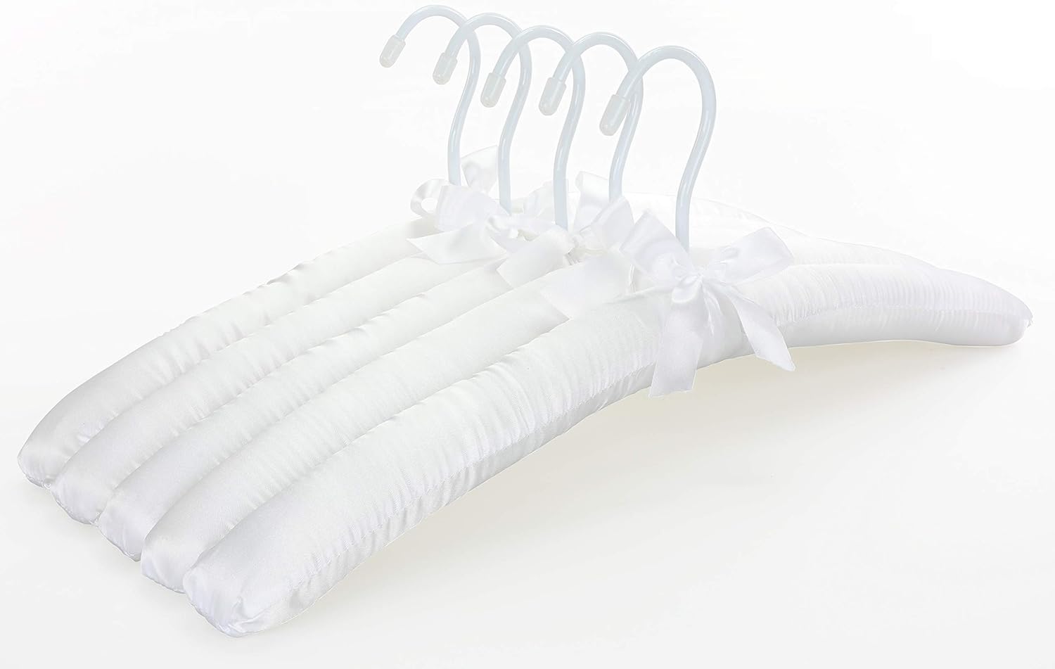 TOPIA HANGER Satin Padded Hangers for Women Clothing 5 Pack, NonSlip & Thick Foam