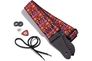 KLIQ MUSIC GEAR KLIQ Vintage Woven Guitar Strap for Acoustic and Electric Guitars