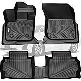 VIWIK Floor Mats Compatible for 2017-2020 Fusion/2017-2020 MKZ, Car Mats All Weather Protection Custom Full Set Floor Liners Include 1st and 2nd Row Front & Rear, Automotive Floor Mats TPE Blac