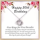 CHICLOVE Birthday Gifts for Women, 30TH 40TH 50TH 60TH 70TH 80TH 90TH Birthday Gifts, Happy Birthday Necklace, 925 Sterling Silver Birthday Necklace, Birthday Jewelry for Women