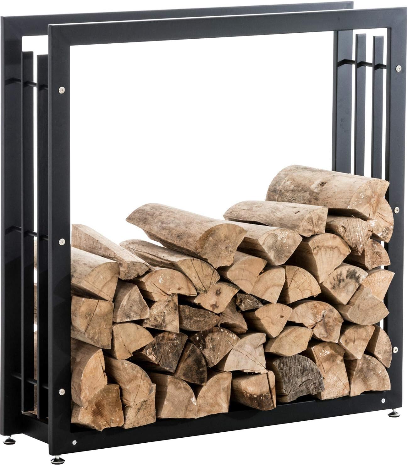 25x40x100 cm CLP Kaminholzregal Skadi Edelstahl I Robuster