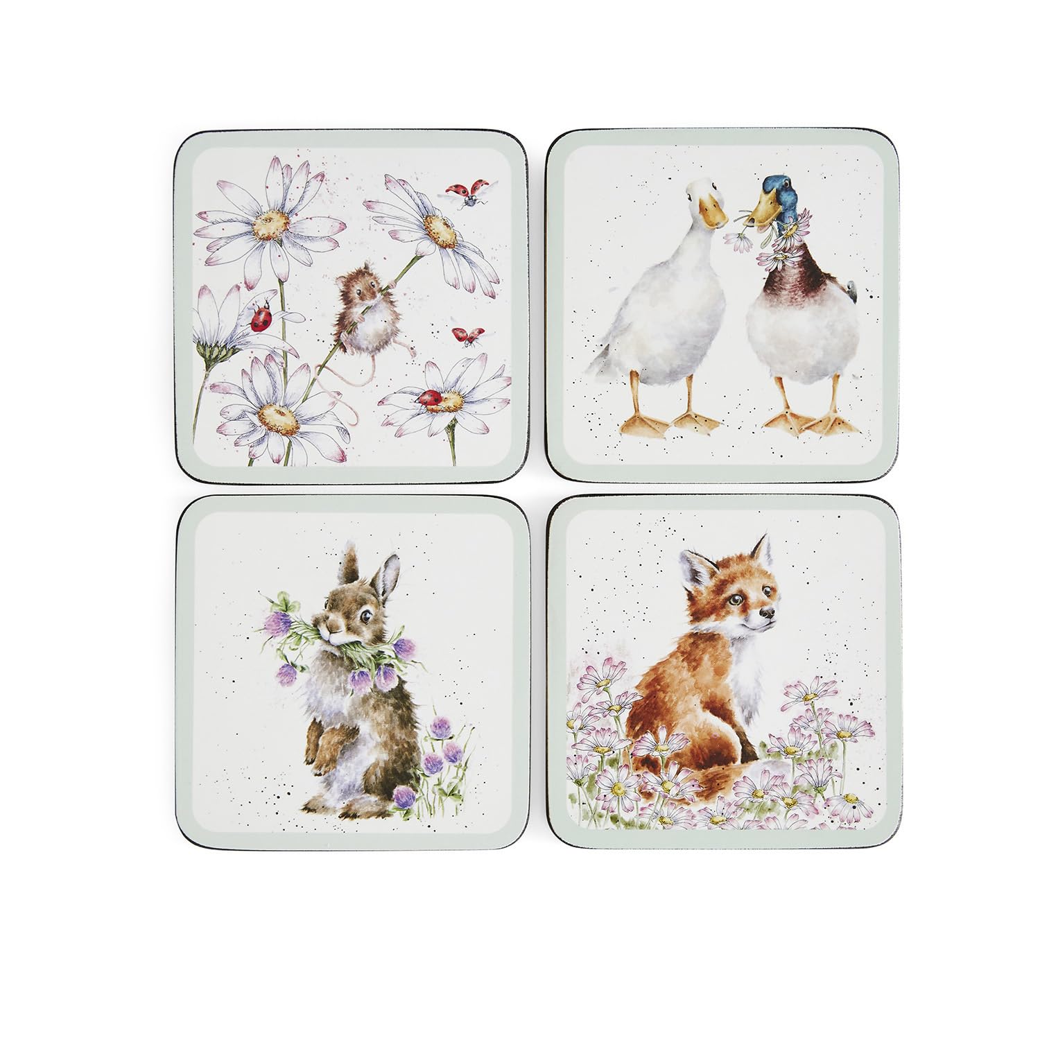 Wrendale Designs Wildflowers Coasters Set of 4