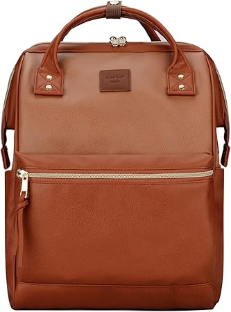 womens leather backpack with laptop compartment