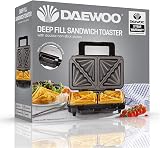 Daewoo Deep Fill Sandwich Toaster 900W Non-Stick Toastie Maker view 7