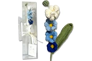 XGiGiX Handmade Crochet Artificial Flower, Thoughtful Gift with Greeting Card and Elegant Packaging for Friends,Relatives,Tea