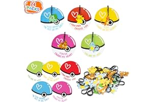 Xeceor Valentines Day Gifts for Kids - 24 Pack Keychain Cards Bulk, Valentines Cards for Kids Classroom - Funny Valentine Exchange Cards for Boys Girls School Classroom Gifts, Valentines