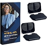 NOMEAROD 2 Pack Stick On Bifocal Lenses for Sunglasses, Convert Eyewear Into Magnified Readers, Reusable No Water Required, +300