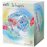 Wnspir Color Catchers for Laundry, Color Absorber Laundry Sheets 50 Count,Fragrance Free Color Trapping Sheets Prevents Color Runs and Maintains Original Clothing (50, Fragrance-free)