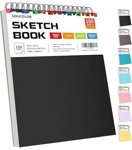 Amazon.com: Sax-457568 Spiralbound Practice Sketchbook - 8 1/2 x