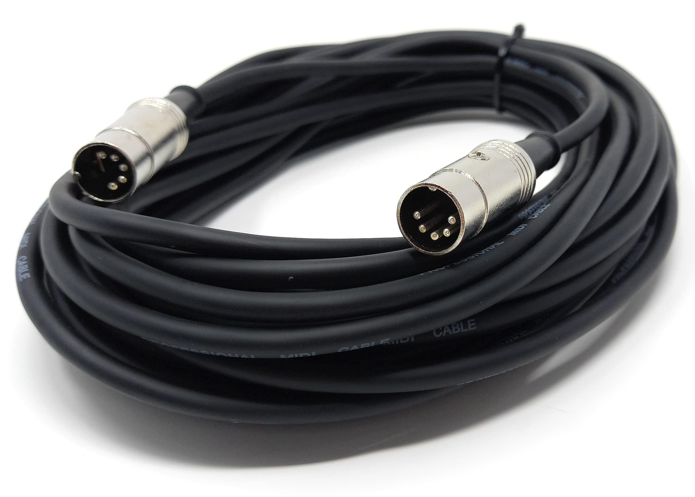 DRUT 10m MIDI Male to Male Lead 5 pin DIN Shielded Flexible for Computer Synth Keyboard Effects Music Instruments Audio Cable 33ft