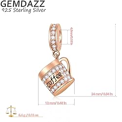 Rose Gold Take a Break Coffee Cup Pendant
