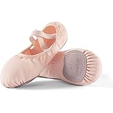 Dance Women's Ballet Shoes Stretch Canvas Dance Slippers Split Sole for Girls/Adult