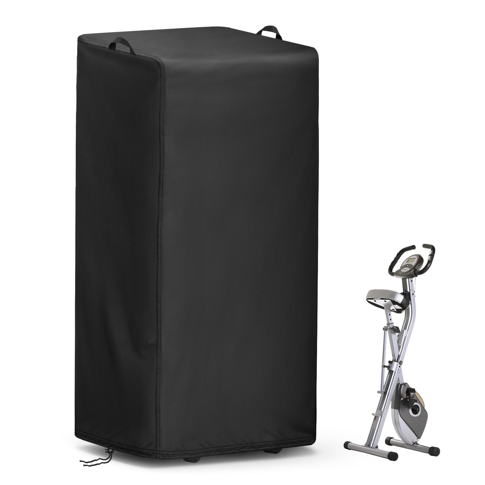 Onlyme Folding Exercise Bike Cover, Stationary Bike Cover for Home Use, Waterproof Dustproof Protective for Foldable Exercise Bikes - 40 x 45 x 129 cm