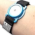 Armband for Freestyle Libre 1 & 2 14 Day : 4-18" Inch Flexible Transmitter Protection Sensor Cover Arm & Leg Band -No More Adhesive Patches (4-18" Active Band, Teal Blue Satin)