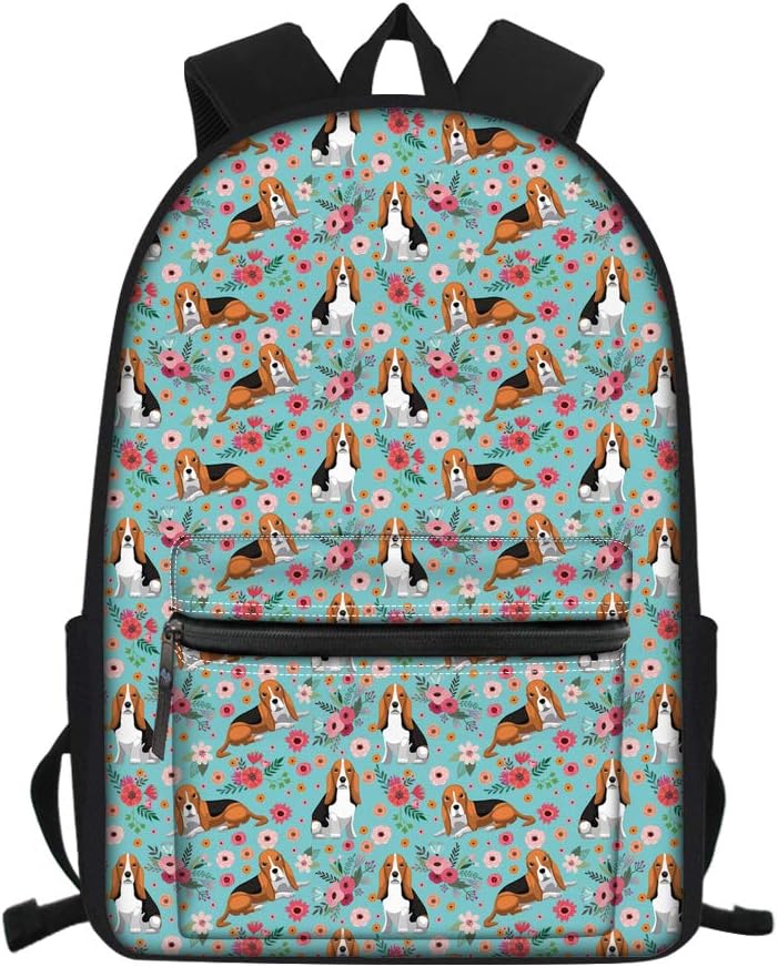 Nopersonality School Backpacks for Boys Girls Cute Cactus Alpaca Animal Print School Bag Elementary Student Children Bookbags 15.6 Inch