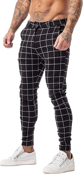 mens checkered chinos