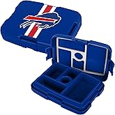 FOCO NFL Unisex-Adult Officially Licensed Team Color Stripe Primary Logo Football Leak Proof 5 Compartment Bento Lunch Box - Buffalo Bills