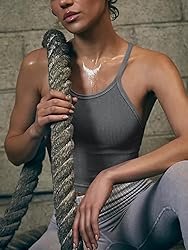 LASLULU Womens Sports Bra Sexy Crop Tops Seamless