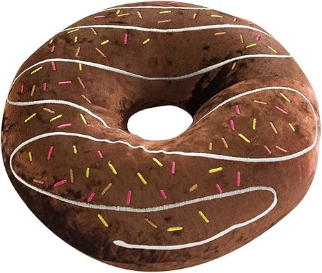 Amazon Co Jp プティルウ ドーナッツ型のふかふかクッション ドーナッツニューヨーク モダンチョコレート ホーム キッチン