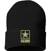 US Army Beanie Embroidered USA Soldier Hat U.S Knit