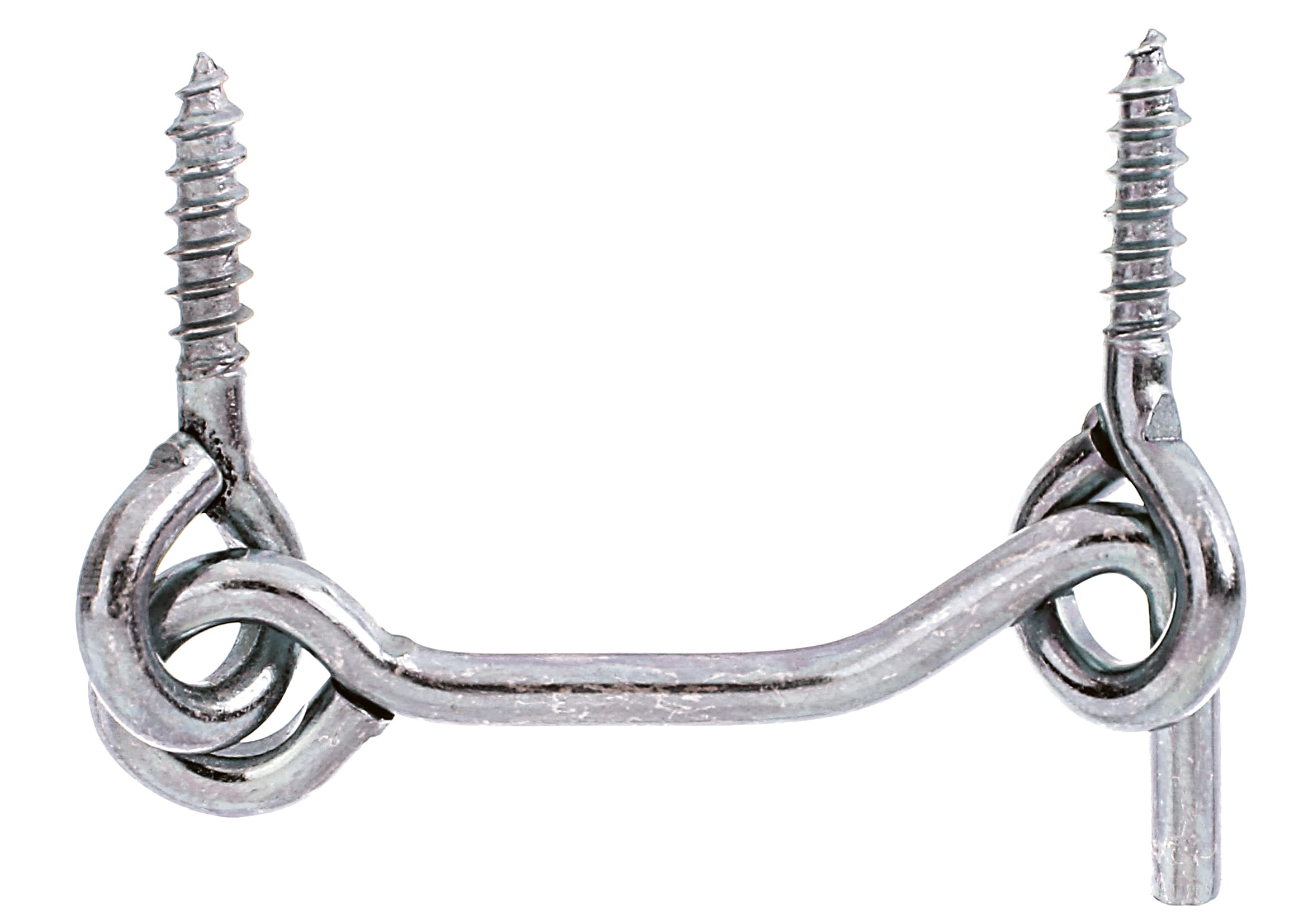 GAH-Alberts Yellow-galvanised Alberts 903800 Storm Hook, with Angle Plates or Eyelets, Length 60 mm, Hook Diameter 4 mm