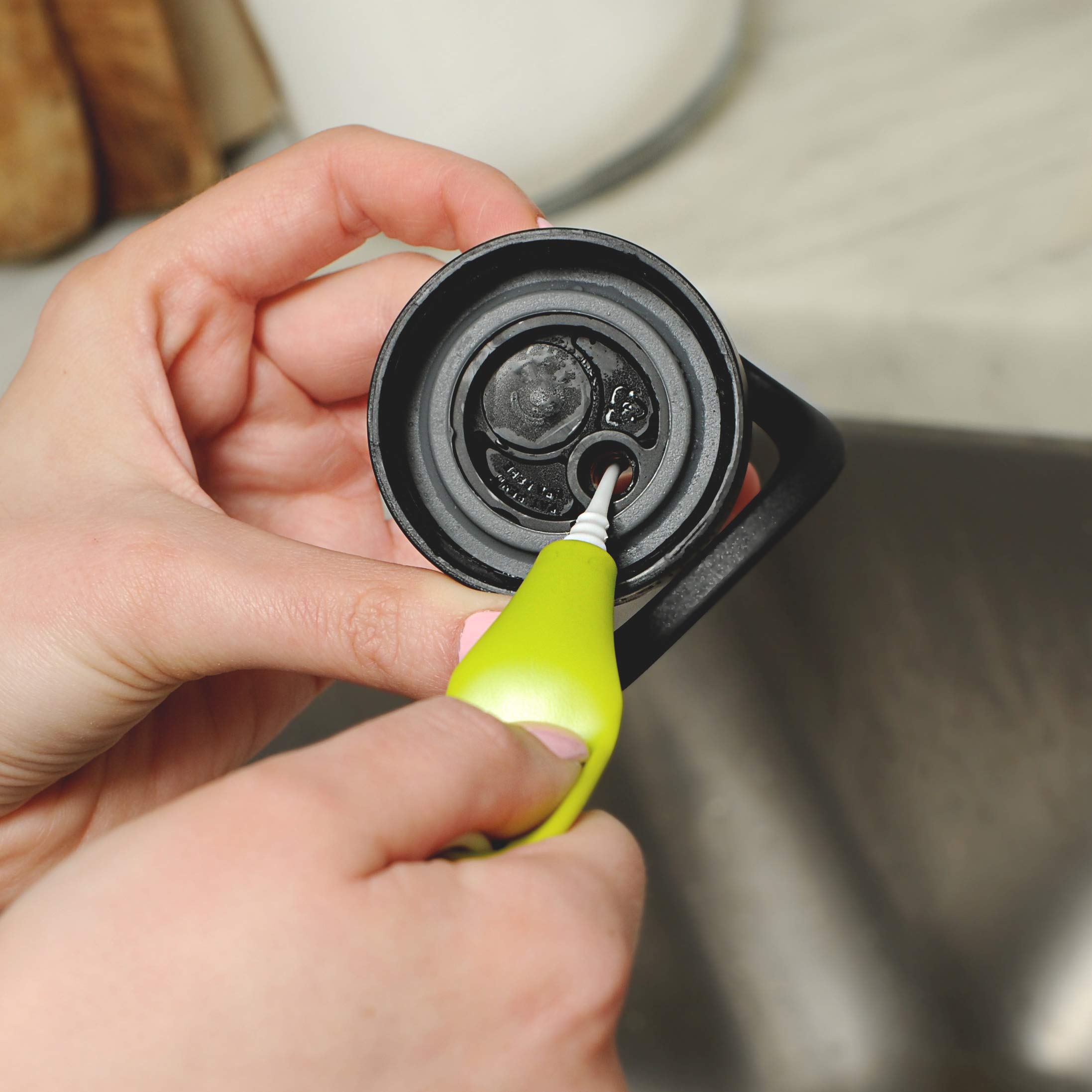 Full Circle Little Sipper, Bottle and Straw Cleaning Brush Set, Sizes for Both Narrow & Wide Straws, Green