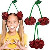 Wavyknot Crazy Hair Clip Kit Crazy Hair Day Accessories for Girls Funny Head Band for Kids and Adults Party Gift (Cherry)