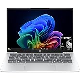 HP OmniBook 5 14 inch Next Gen AI PC, OLED Display, Snapdragon X Plus X1P-42-100, 16 GB RAM, 1 TB SSD, Qualcomm Adreno GPU, Windows 11 Home, Glacier Silver, 14-he0099nr