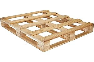 Treaton, 4 Way Wooden Pallets, Easy for Commercial Use, Fully Assembled, Strong Sturdy Structure, 48x48x5, 5 Pcs, 48" x 48", Wood Finish