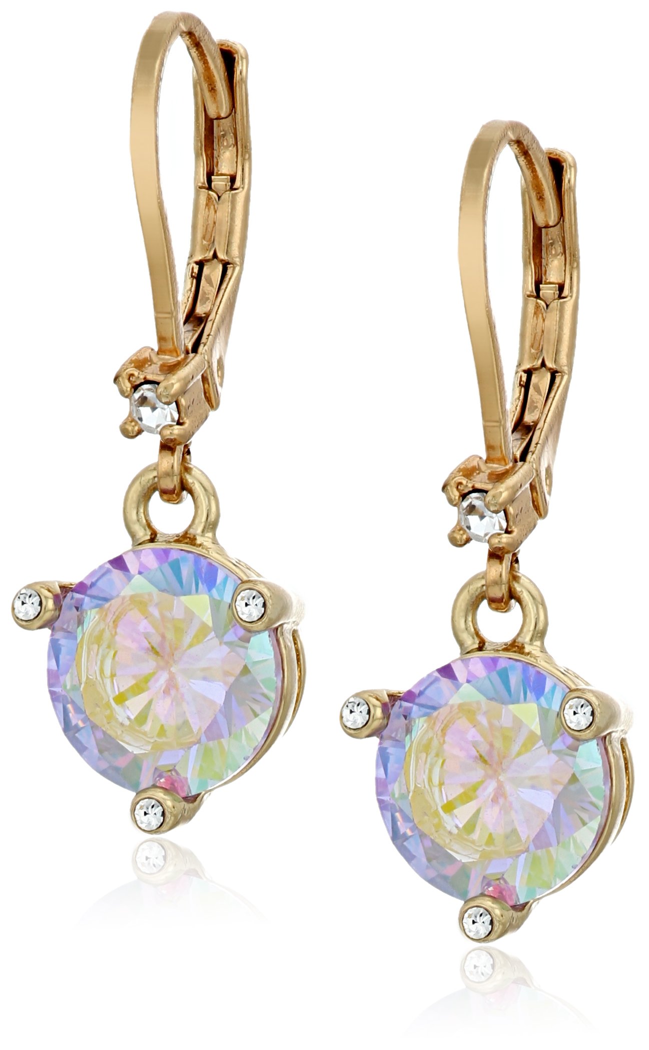 Kate Spade New York Leverbacks Purple Ab Drop Earrings