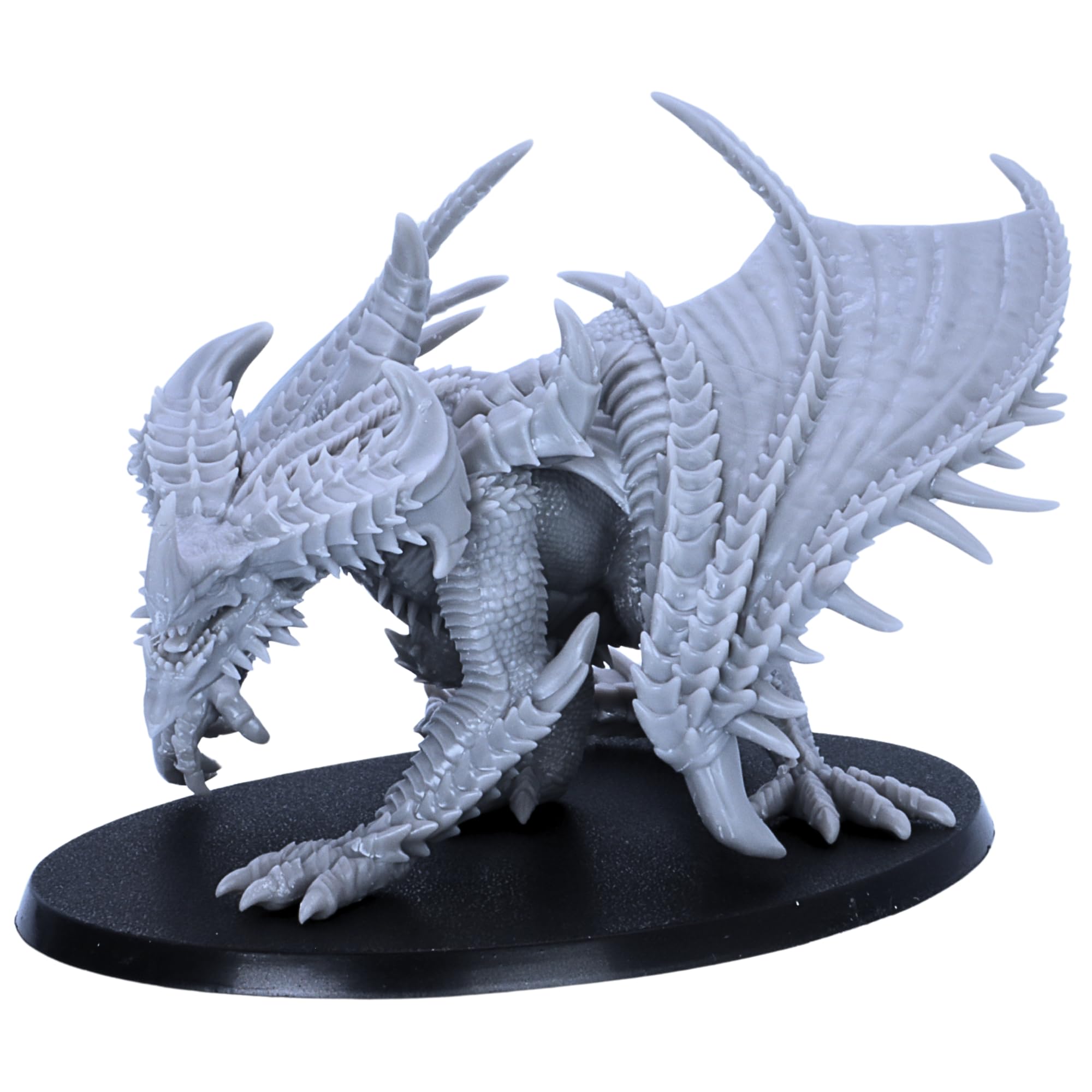 Iron Dragon Miniature – Epic Fantasy Dragon Figure for Tabletop RPGs | 81mm Tall Resin Model | 120x92mm Base | Fully Assembled | Epic Miniatures Licensed | Unpainted for DnD & Wargames