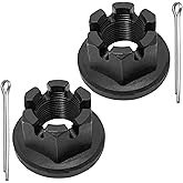 Caltric 501110 Castle Nut w/Cotter Pin Compatible with King Kutter Rotary Cutter Gearbox 1"-14 Fine Thread L40 L48 L60 L72 P48 P60 P72 L84 / Qty 2
