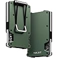 VULKIT Men's Minimalist Wallet RFID Blocking Metal Wallet with Money Clip Holds Up to 15 Cards